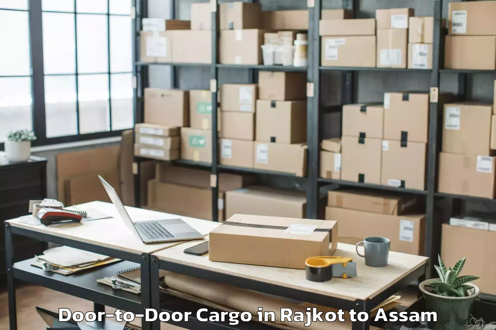 Book Rajkot to Bogribari Door To Door Cargo Online